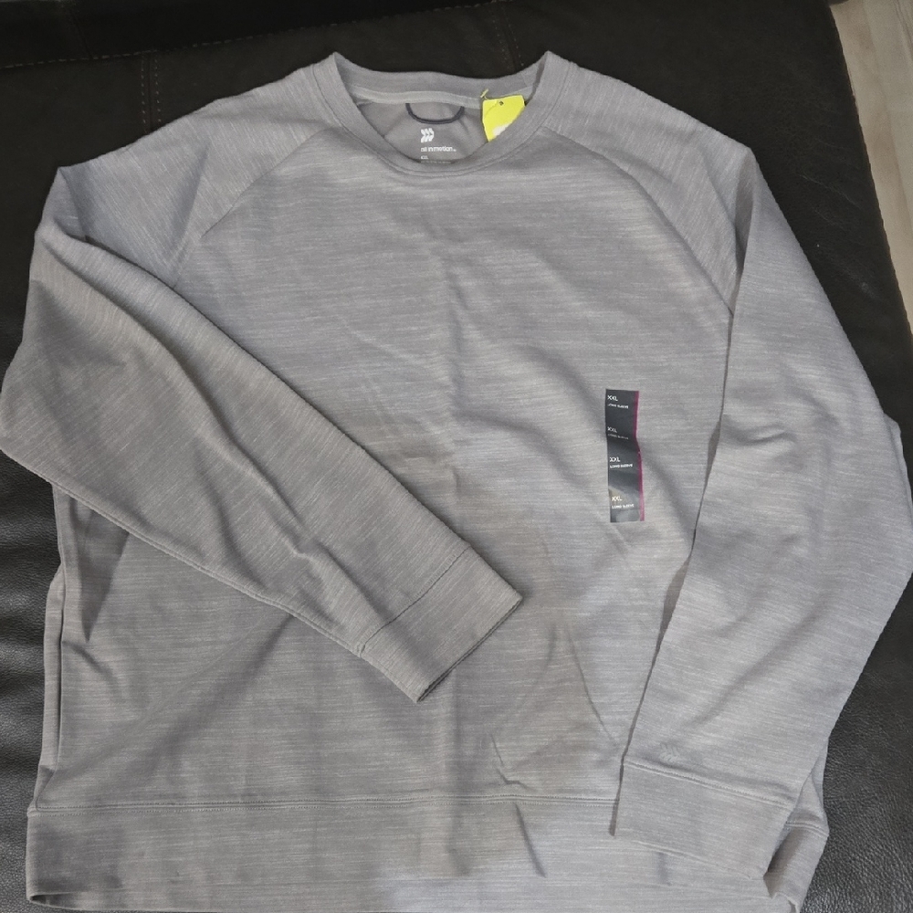 All in Motion Charcoal Crewneck Top